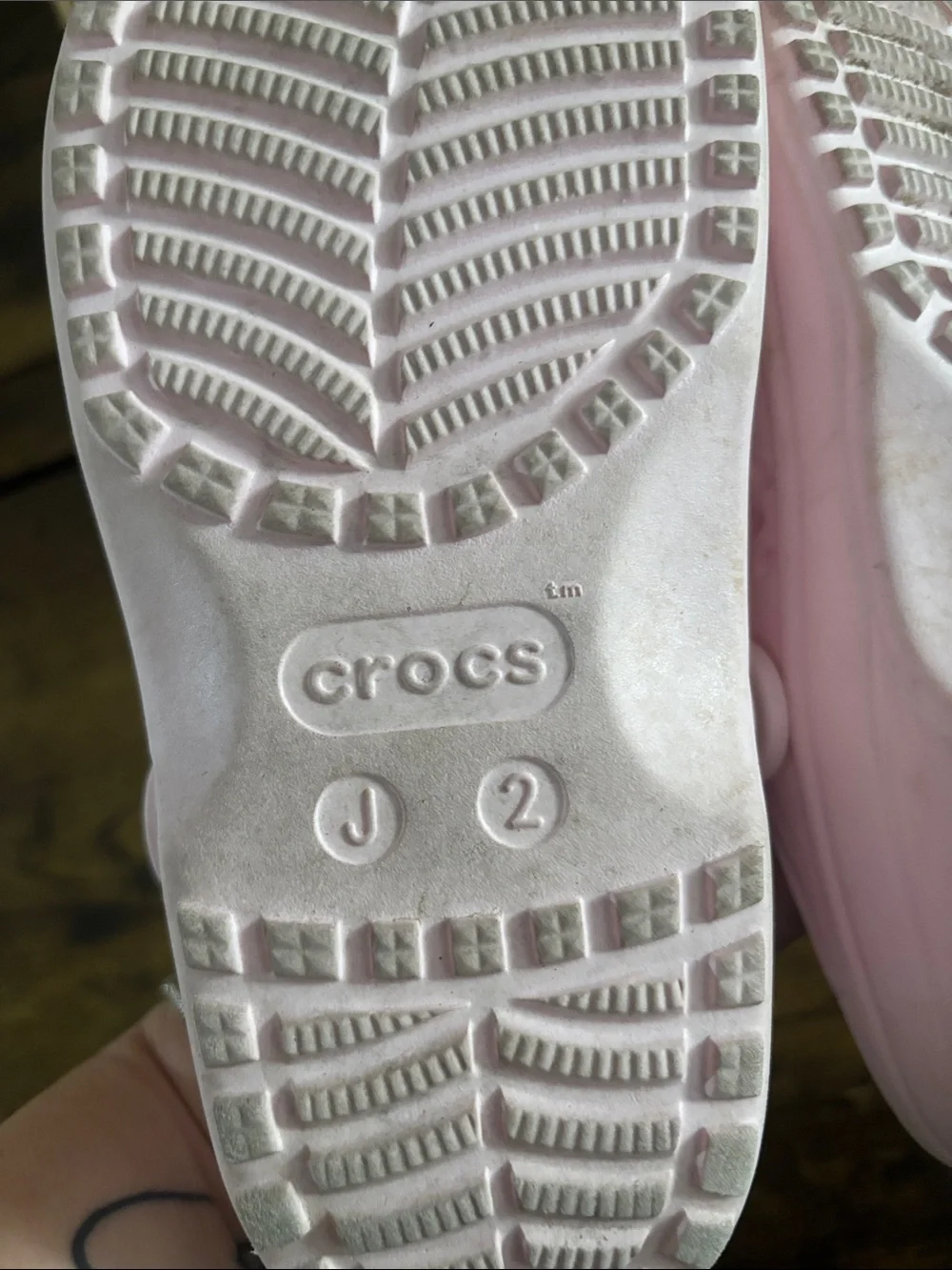 CROCS Kids Pink Floral Pearl-Chain Clogs